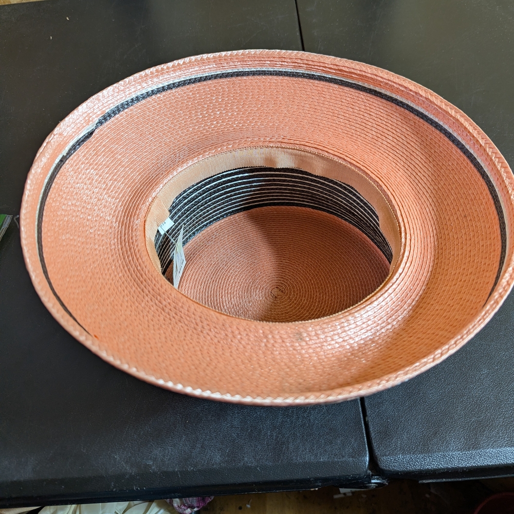 Cato Pink and Black Striped Women's Hat - Picture 5 of 5